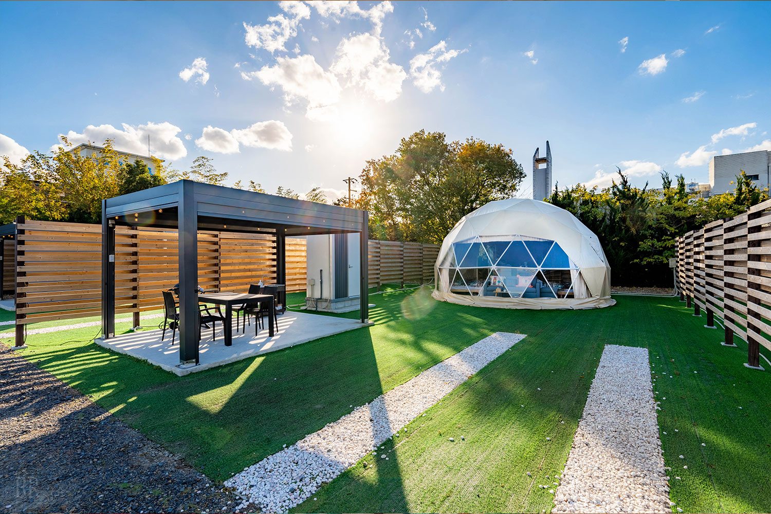 グランパーク海津温泉の1日1組限定ドームテント